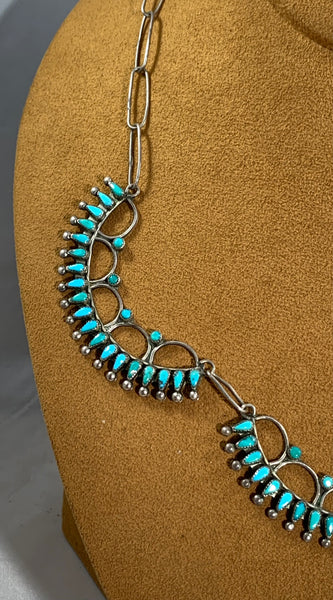 Vintage Zuni Needlepoint Necklace (circa 1950s)