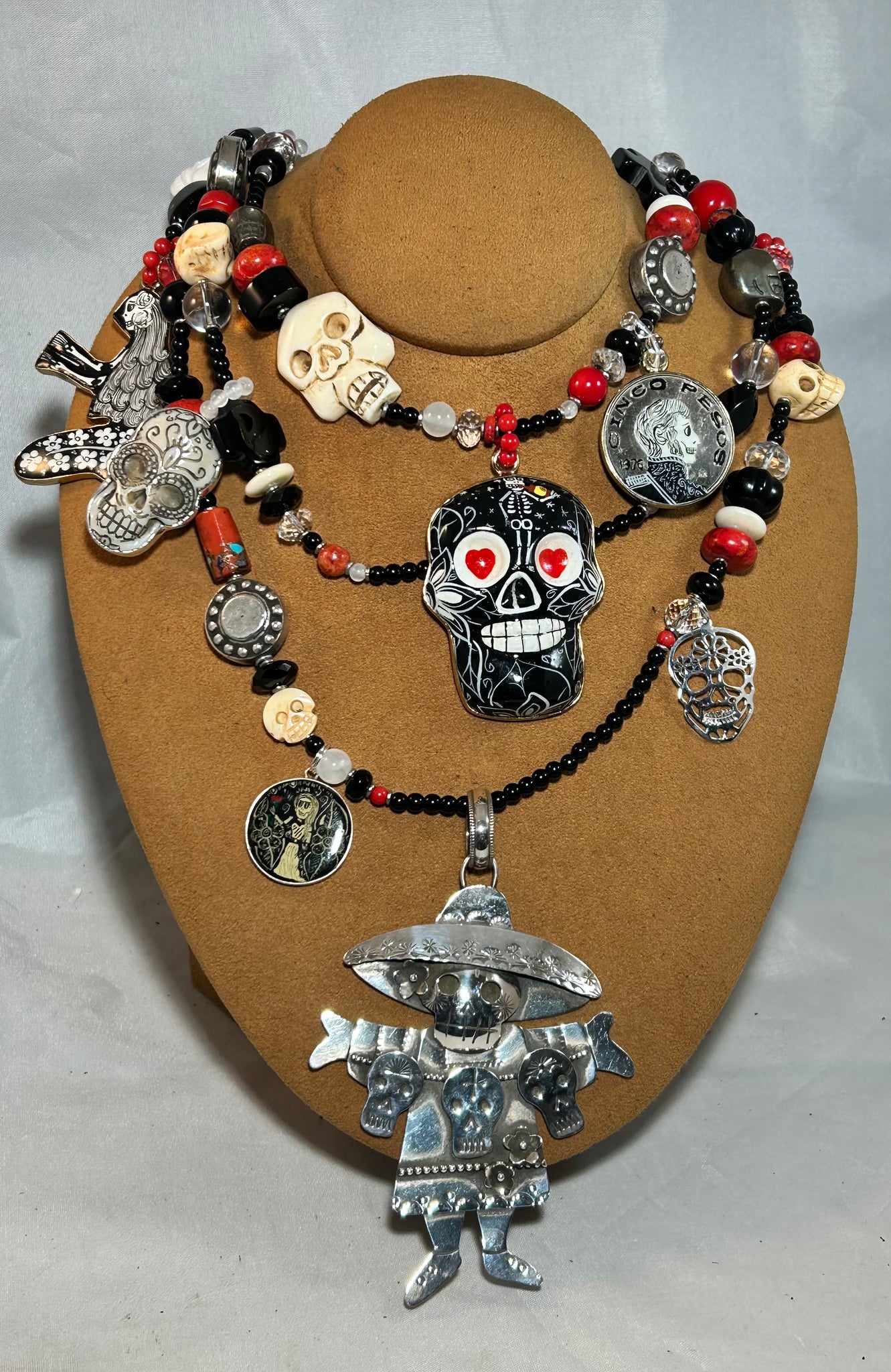 Day of the Dead Treasure Necklace by Kim Yubeta