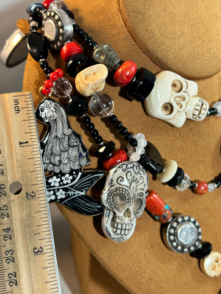 Day of the Dead Treasure Necklace by Kim Yubeta