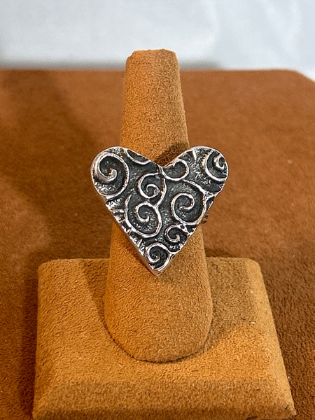 Swirly Heart Ring by Cheyenne Custer