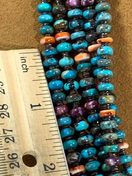 Five Strand Turquoise Necklace by Jeanette Nelson