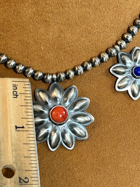 Flower Blossom Multi-Stone Necklace by Robert Johnson