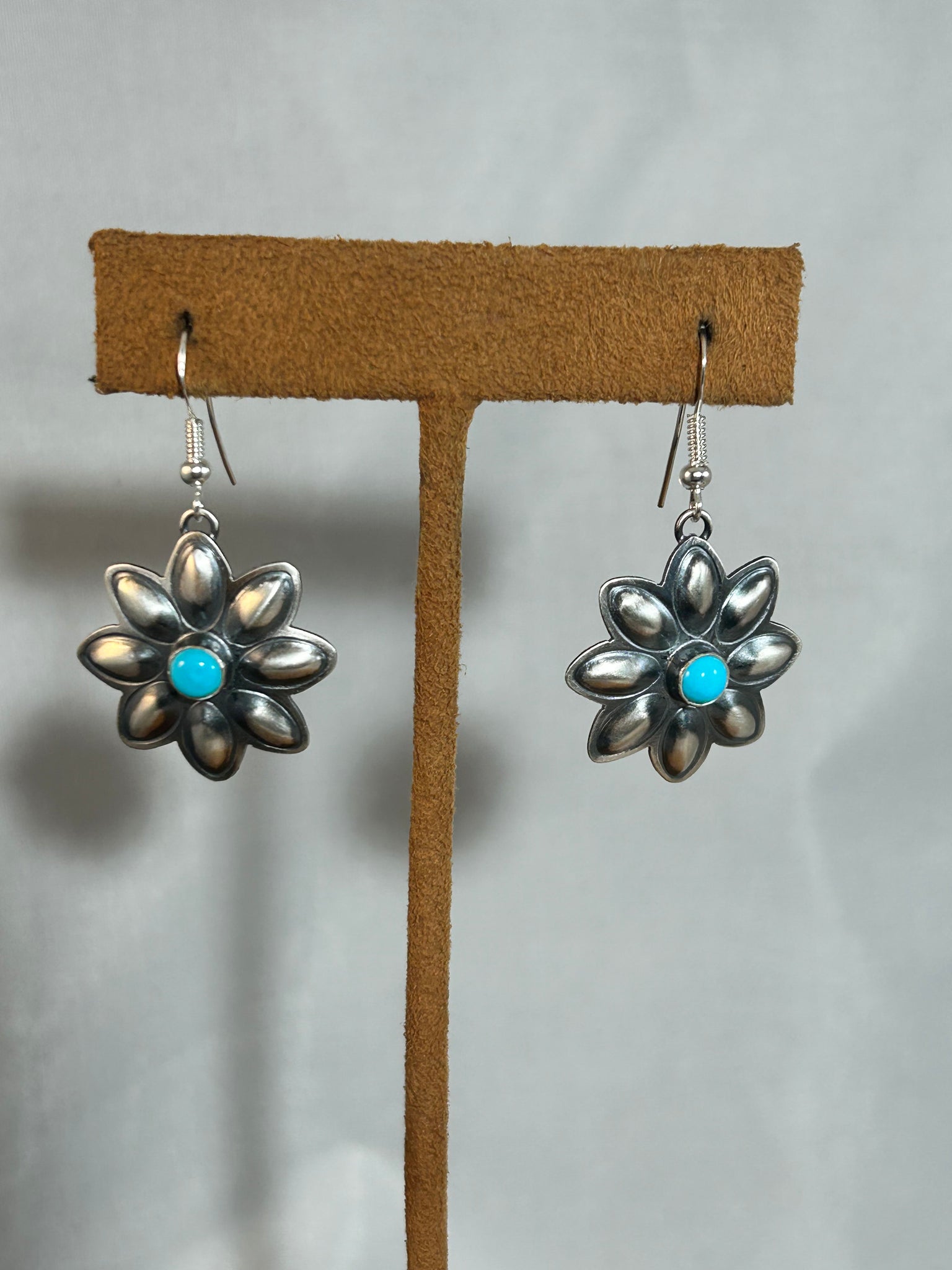 Turquoise Blossom Earrings by Robert Johnson