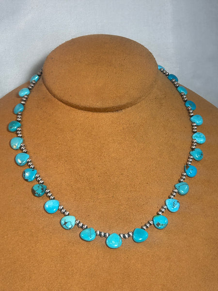 25 Stone Teardrop Turquoise Necklace by Kevin Randal Studios