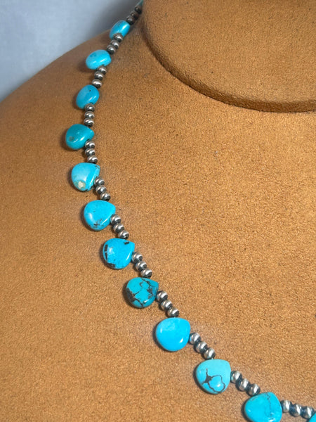 25 Stone Teardrop Turquoise Necklace by Kevin Randal Studios