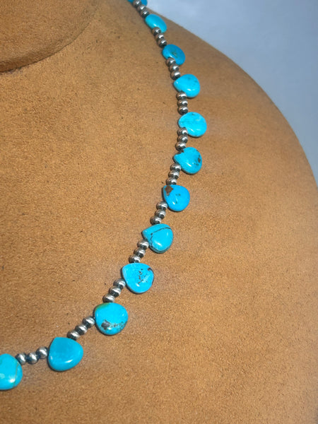 25 Stone Teardrop Turquoise Necklace by Kevin Randal Studios