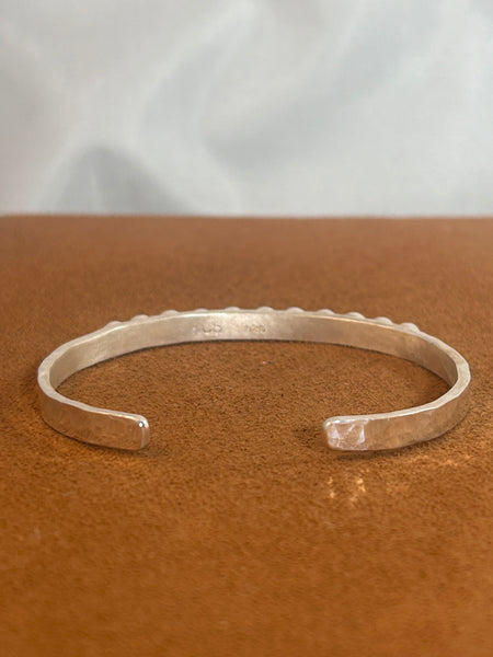 Slender 11 Stone Mother of Pearl Cuff by Richard Schmidt