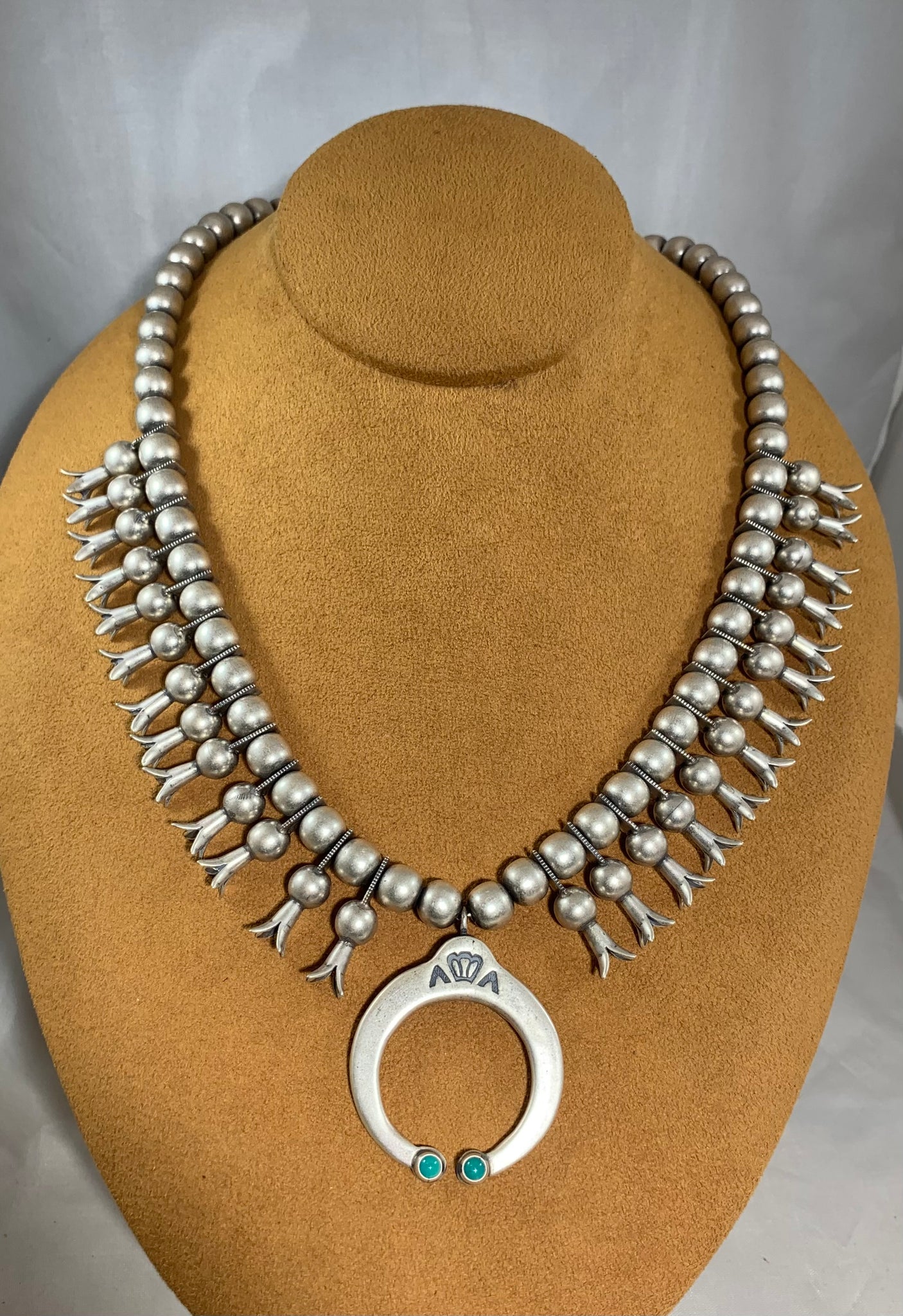 Sterling Silver Squash Blossom Necklace by Don Lucas