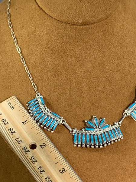 Zuni Needlepoint Necklace By S. Waatsa