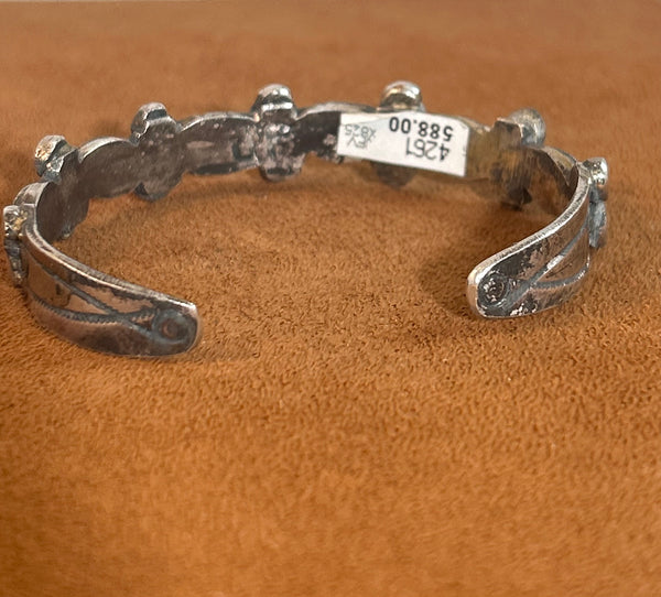 Oval Point patina Cuff by Jock Favour