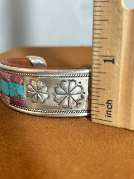 Mosaic Cuff with Silver Center by Charlie Favour