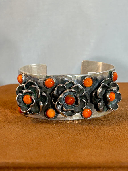 Orange Floral Field Cuff by Richard Schmidt