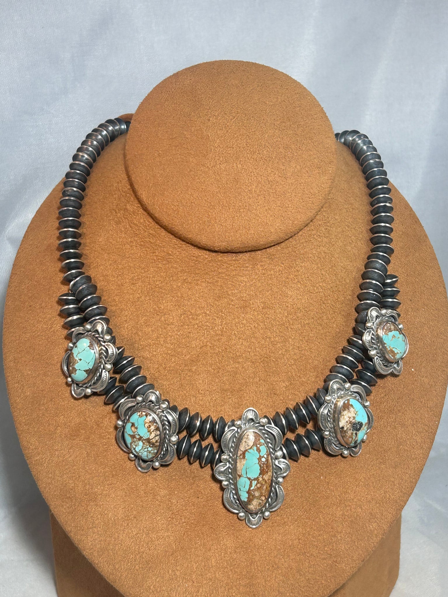 Five Stone Navajo Bead Necklace by First American Traders