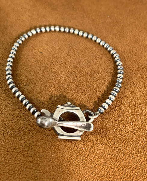 Teapot and Spoon Bracelet by Kevin Randall Studios