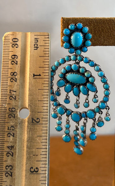 Chandelier Turquoise a Earrings by Emory Wentlng