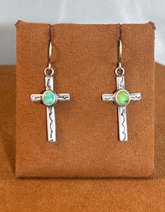 Turquoise Cross Earrings by Jennifer Favour