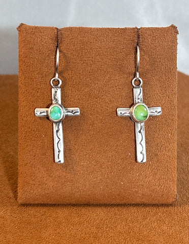 Turquoise Cross Earrings by Jennifer Favour