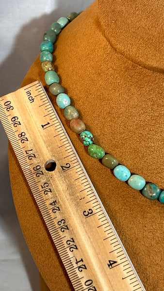 Green Turquoise Bead Necklace by Jennifer Favour
