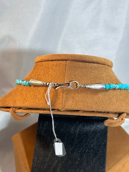 Blue Turquoise Bead Necklace by Jennifer Favour