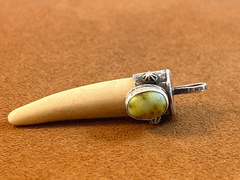 Deer Antler Tip Pendant by Jennifer Favour