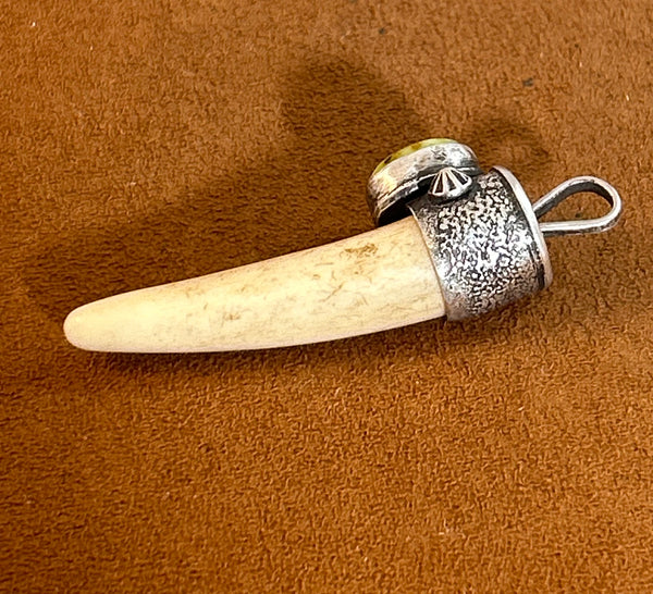 Deer Antler Tip Pendant by Jennifer Favour