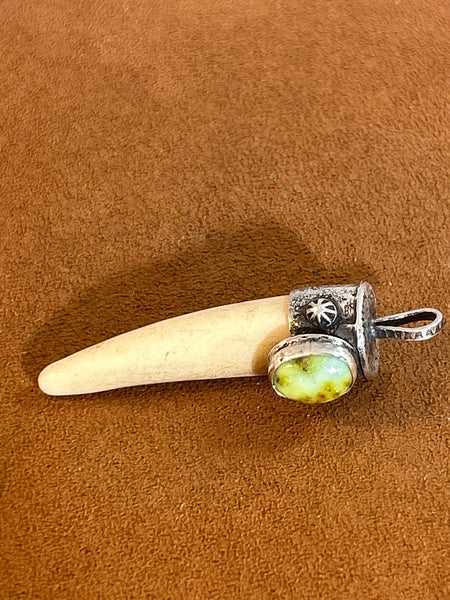 Deer Antler Tip Pendant by Jennifer Favour