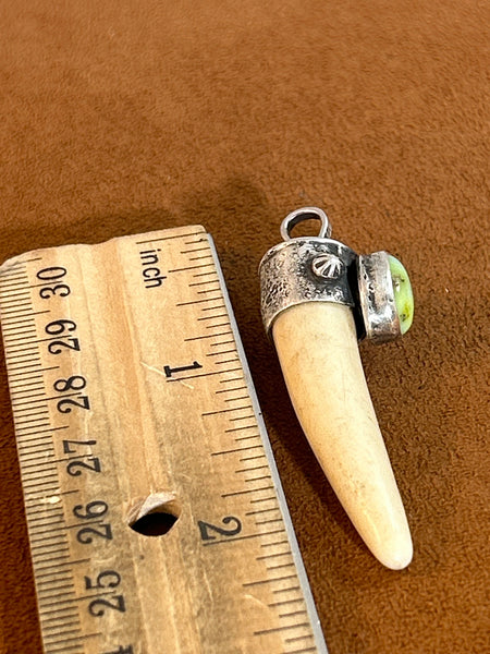Deer Antler Tip Pendant by Jennifer Favour