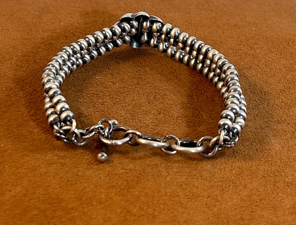 Fluted Flower Button Bracelet by Kevin Randall Studios