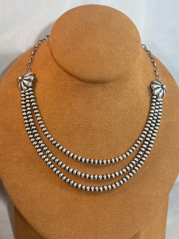 Fluted Flower Bead Necklace by Kevin Randall Studios