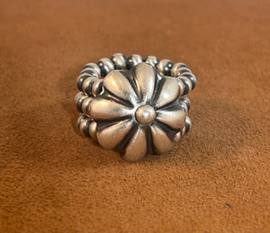 Fluted Flower Bead Ring by Kevin Randall Studios