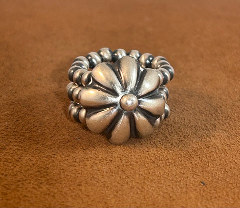 Fluted Flower Bead Ring by Kevin Randall Studios