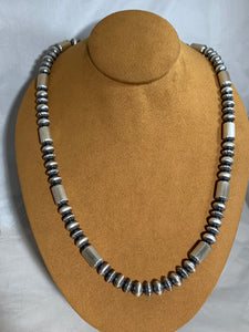 22" 8mm Fluted and Tubed Bead Necklace by Tonisha Haley