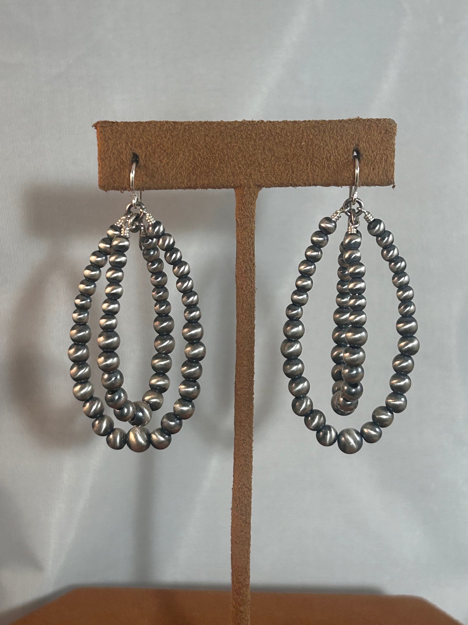 Double Hoop Silver Bead Earrings by Kevin Randall Studios (Copy)