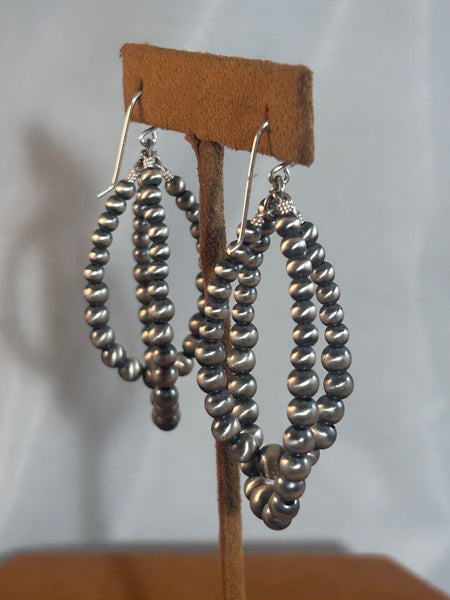 Double Hoop Silver Bead Earrings by Kevin Randall Studios (Copy)