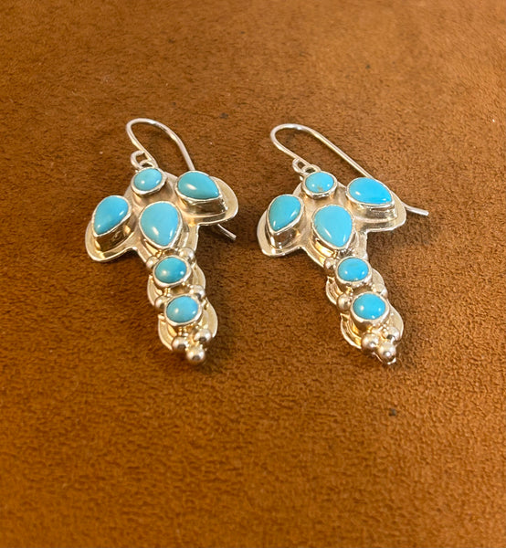 Dragonfly Turquoise Earrings by Kevin Randall Studios