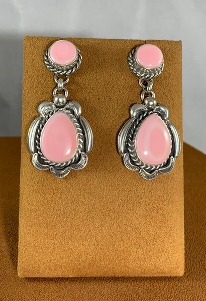 Two Stone Conch Earrings by First American Traders