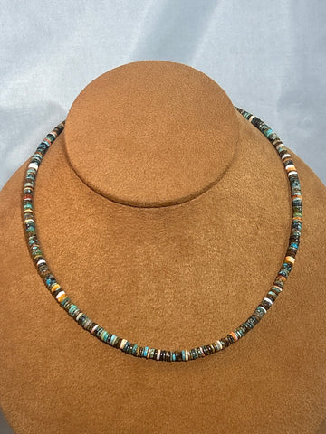 Colorful Heishi Necklace by First American Traders