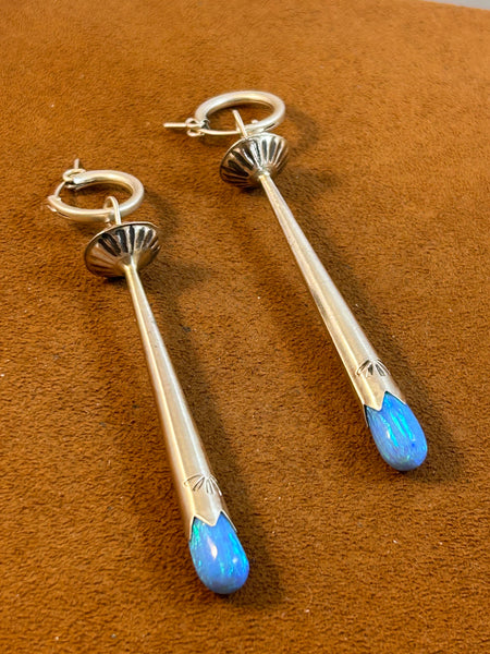 Blue Opal Blossom Earring by Gloria Sawin and John Hull (Copy)