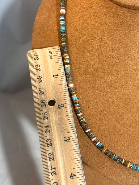 Colorful Heishi Necklace by First American Traders