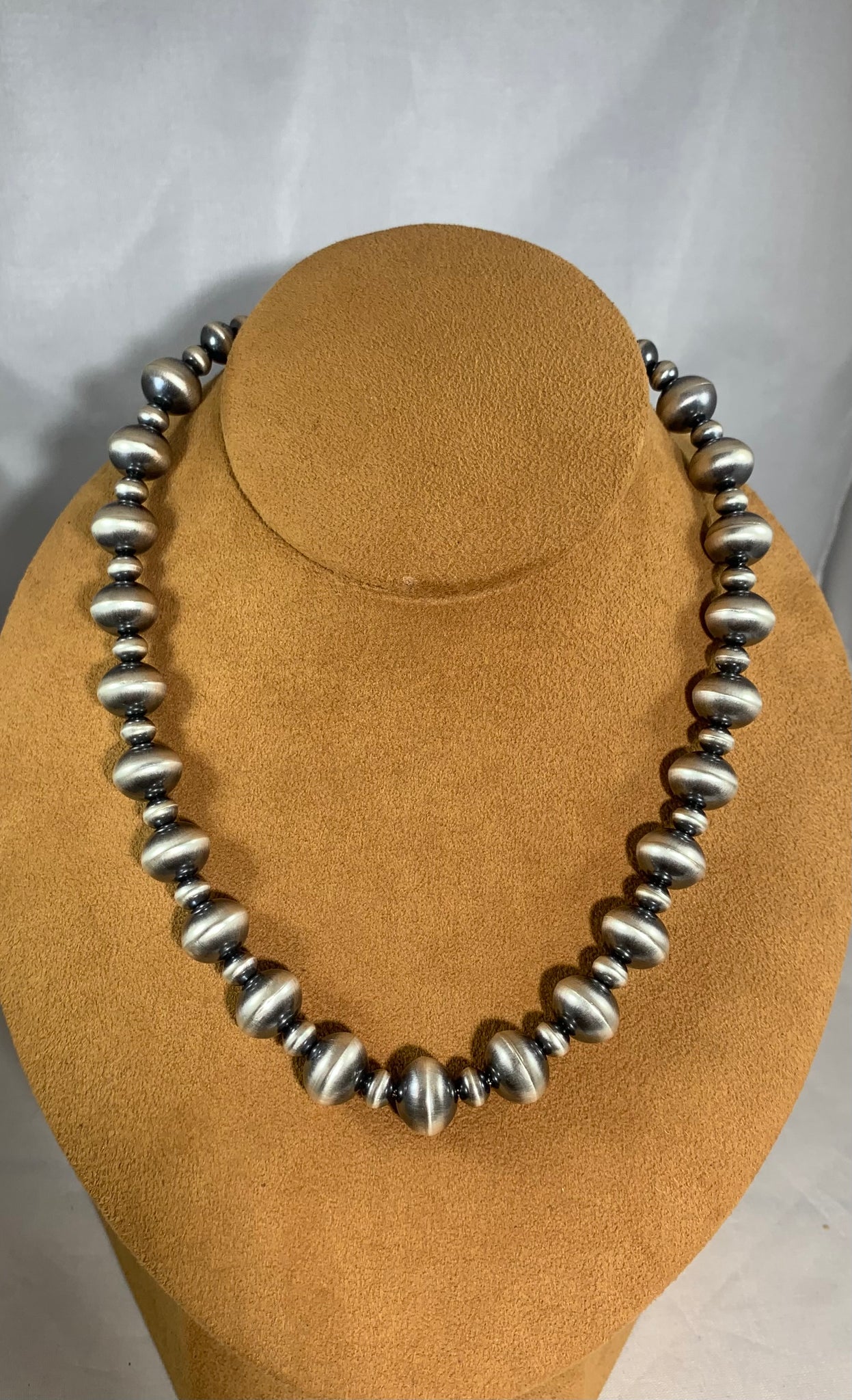 17 inch Alternating Navajo Bead Necklace by Veltenia Haley