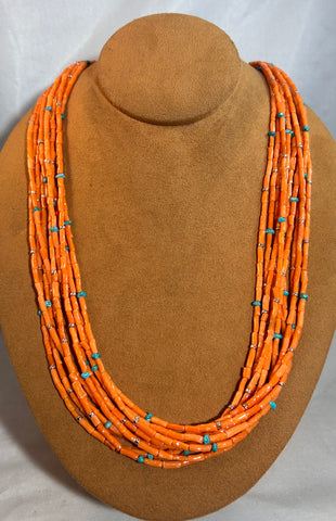 Ten Strand Coral Necklace by Alfred Lee Senior and Junior