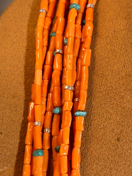 Ten Strand Coral Necklace by Alfred Lee Senior and Junior