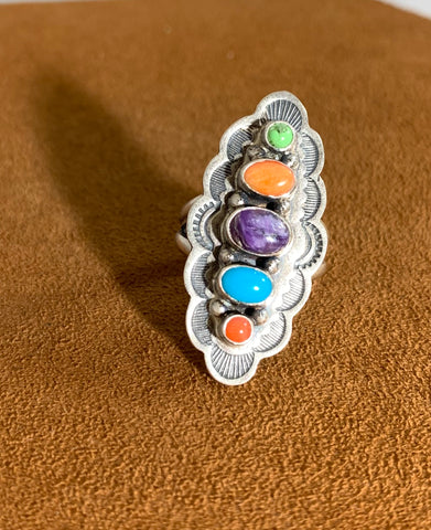 Five Multi-Stone Ring by Don Lucas