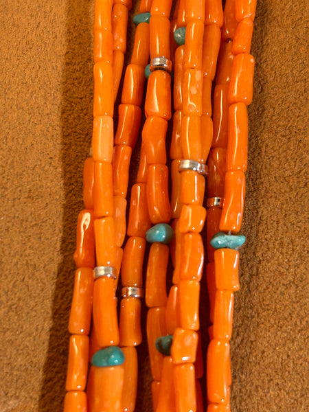 Ten Strand Coral Necklace by Alfred Lee Senior and Junior