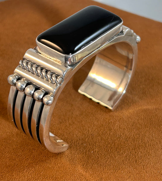 Heavy Onyx Cuff by Alfred Lee Sr and Jr