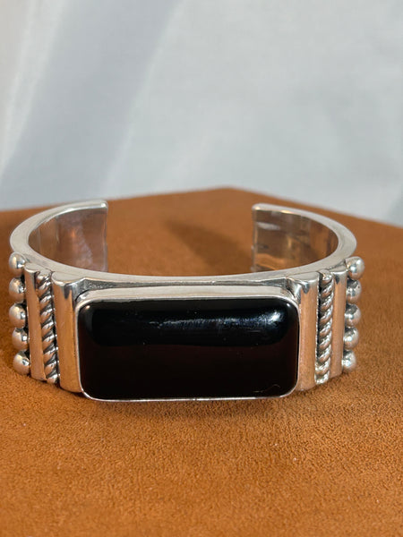 Heavy Onyx Cuff by Alfred Lee Sr and Jr