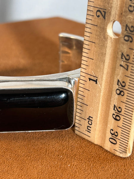 Heavy Onyx Cuff by Alfred Lee Sr and Jr
