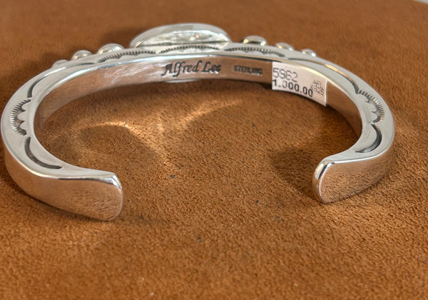 Kingman Turquoise Cuff by Alfred Lee Senior