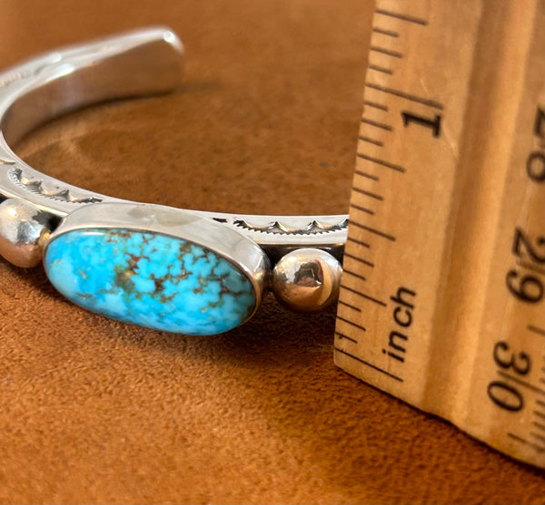 Kingman Turquoise Cuff by Alfred Lee Senior