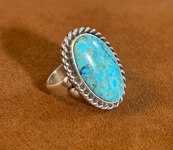 Kingman Turquoise Ring by Alfred Lee